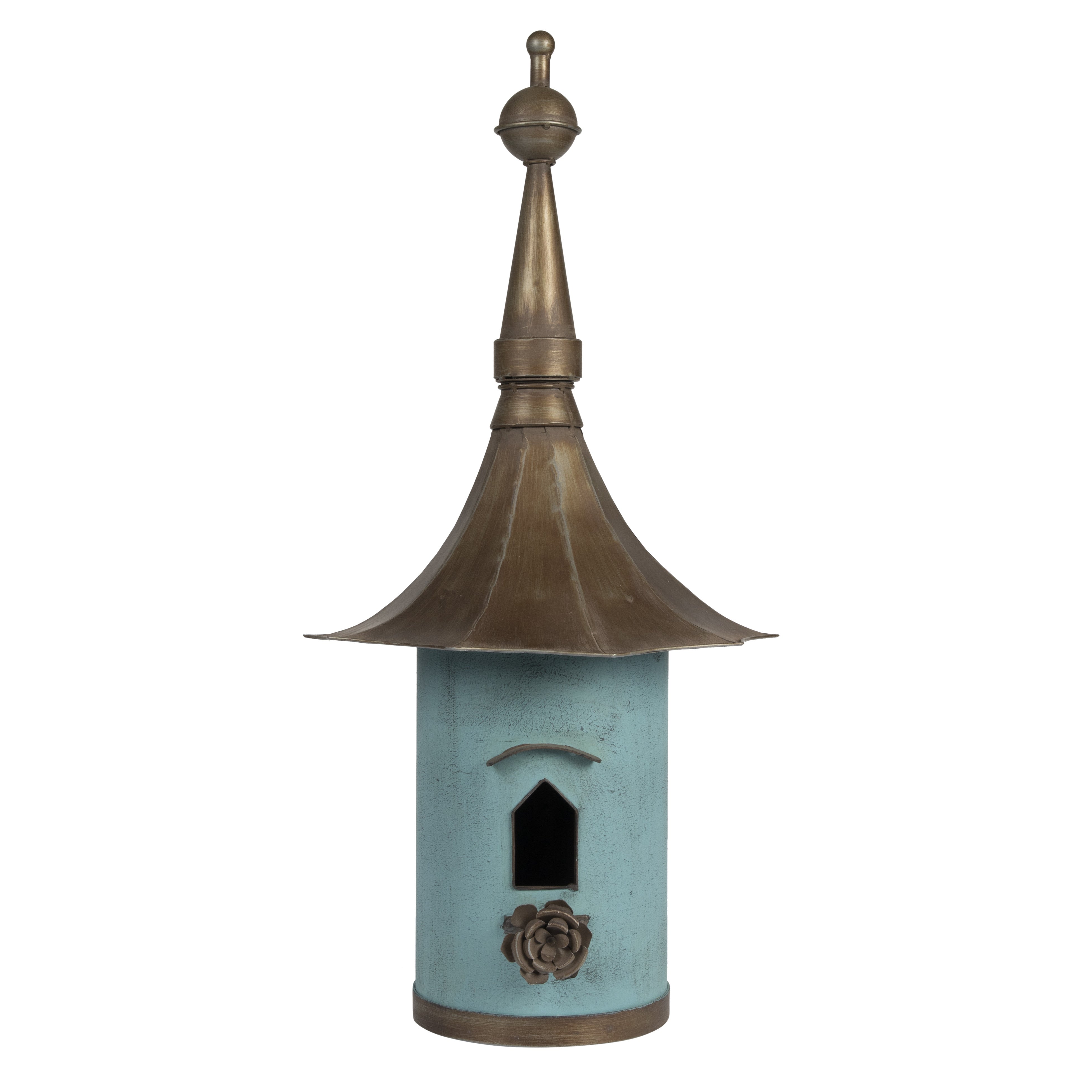 Aqua Garden Iron Birdhouse